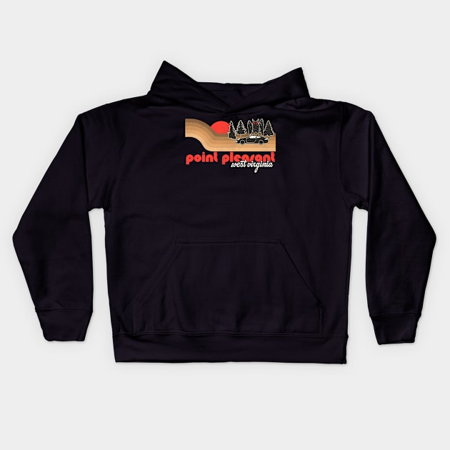 Visit Point Pleasant WV Kids Hoodie by darklordpug